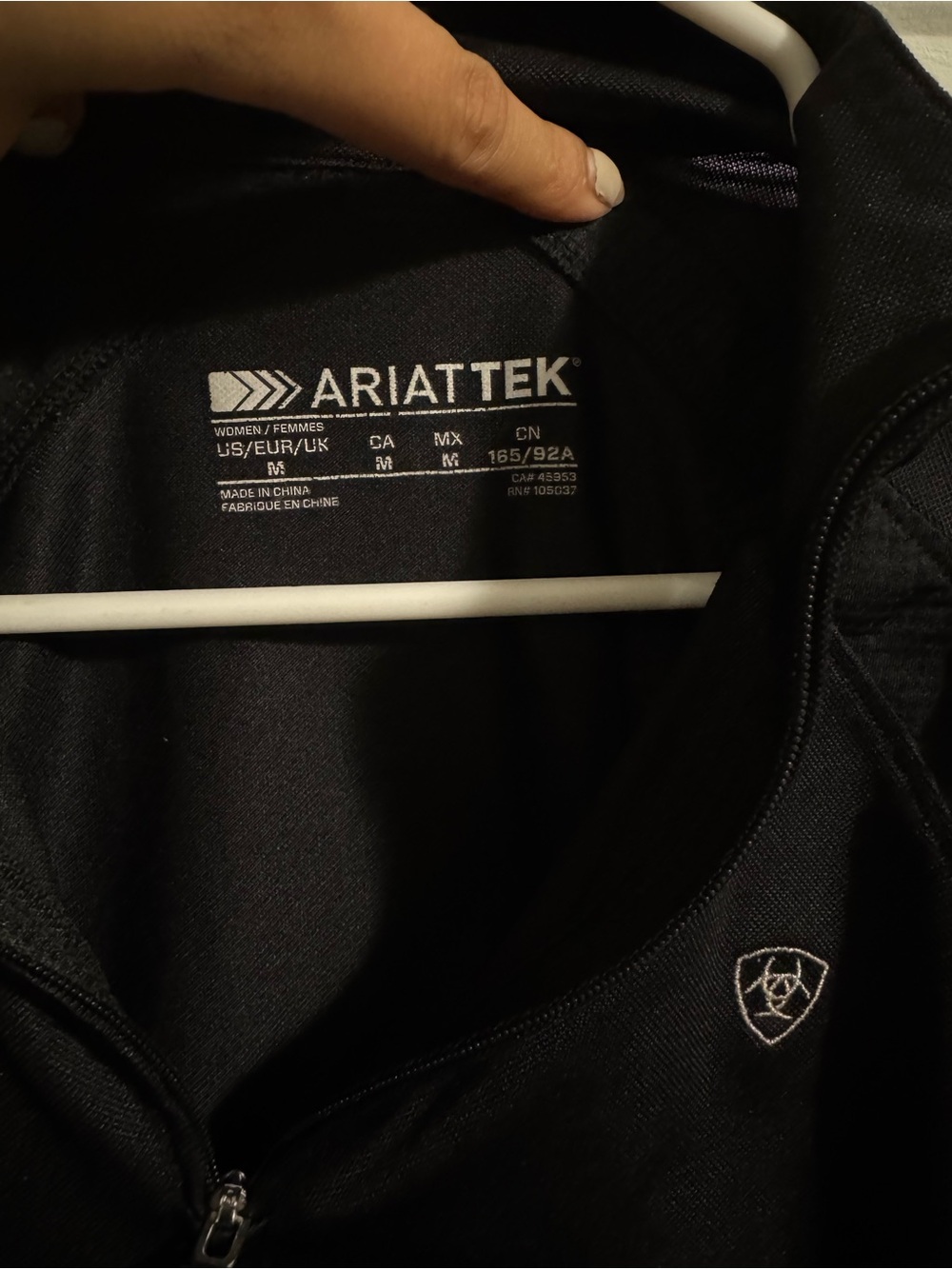 Ariat Black Women's Quarter-Zip Performance Jacket - Picture 2 of 4